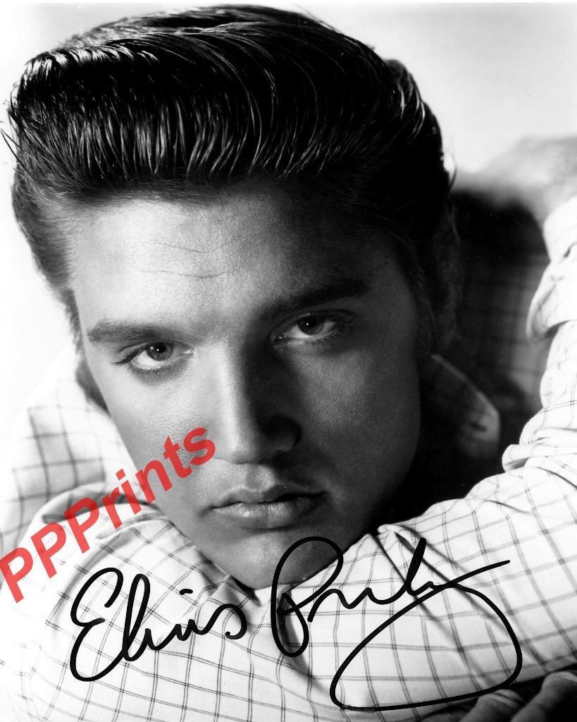 ELVIS PRESLEY AUTOGRAPHED 10X8 SIGNED REPRO Photo Poster painting PRINT