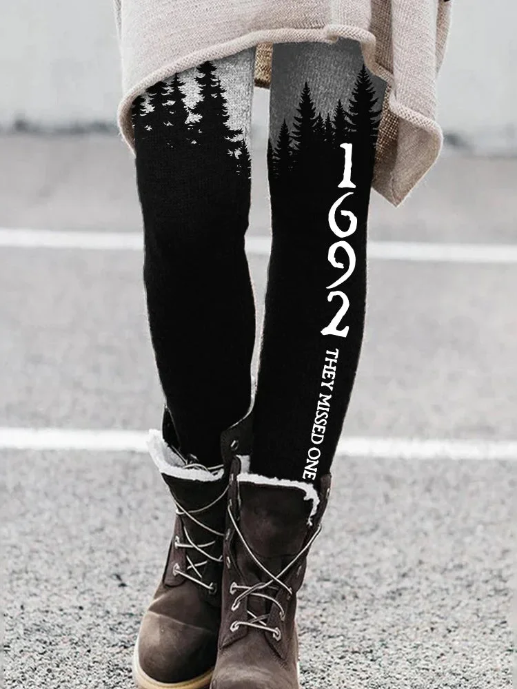 Salem 1692 They Missed One Dark Forest Comfy Leggings