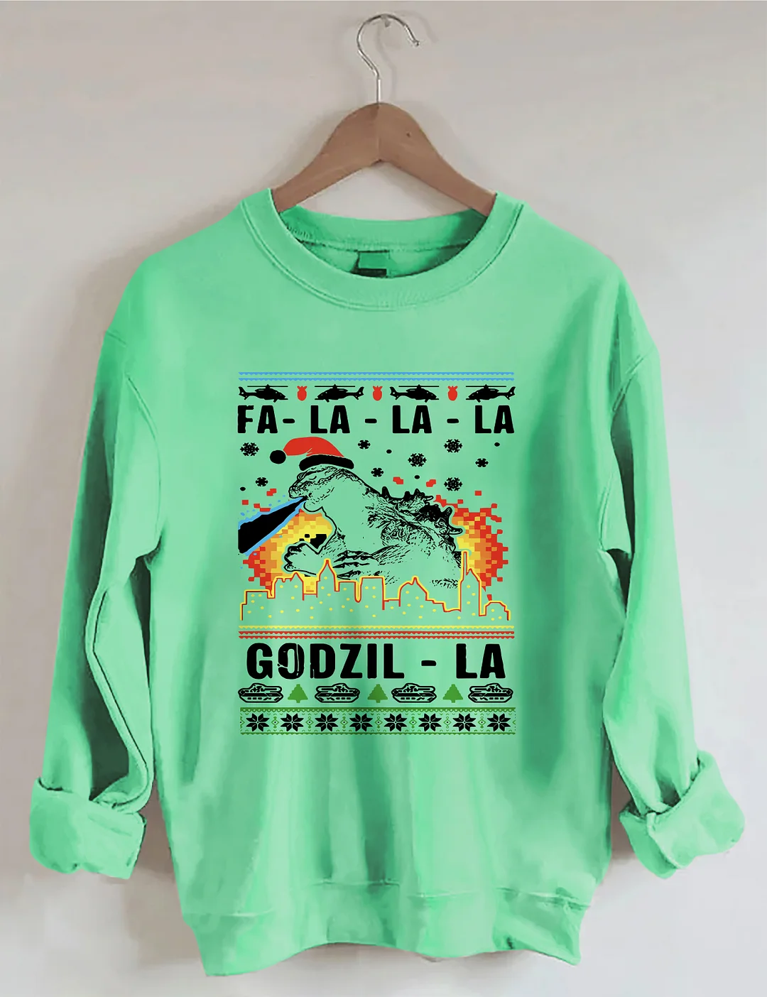Funny Godzilla Ugly Christmas Sweatshirt