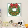 Xmas Wreath - 9CT Partial Beaded Cross Stitch Kit(21x21cm)