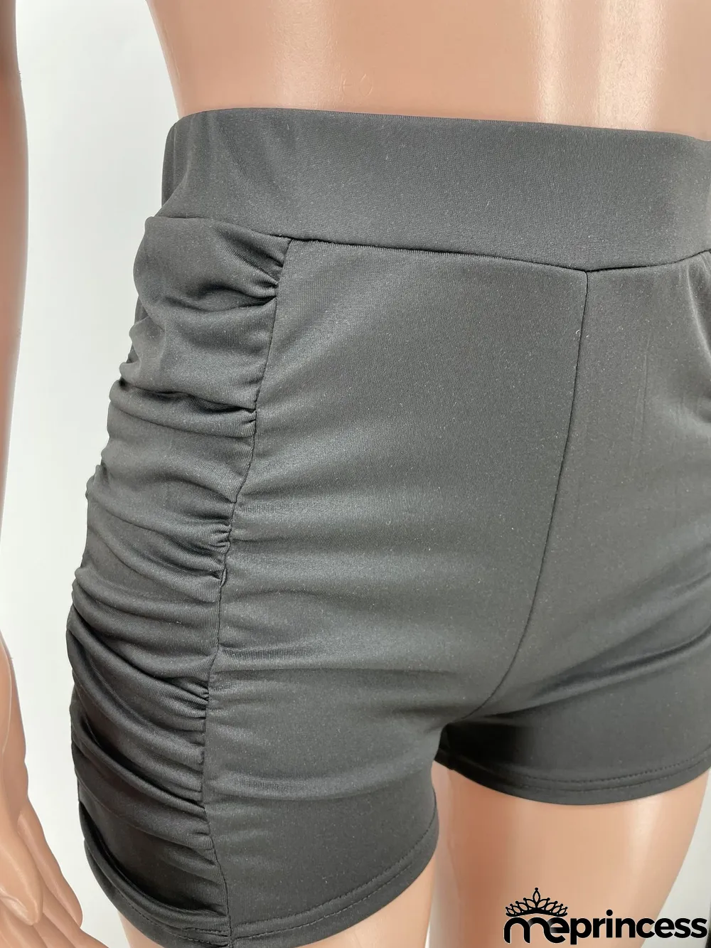 Sexy Solid Ruched Cami Top And Shorts 2 Piece Sets