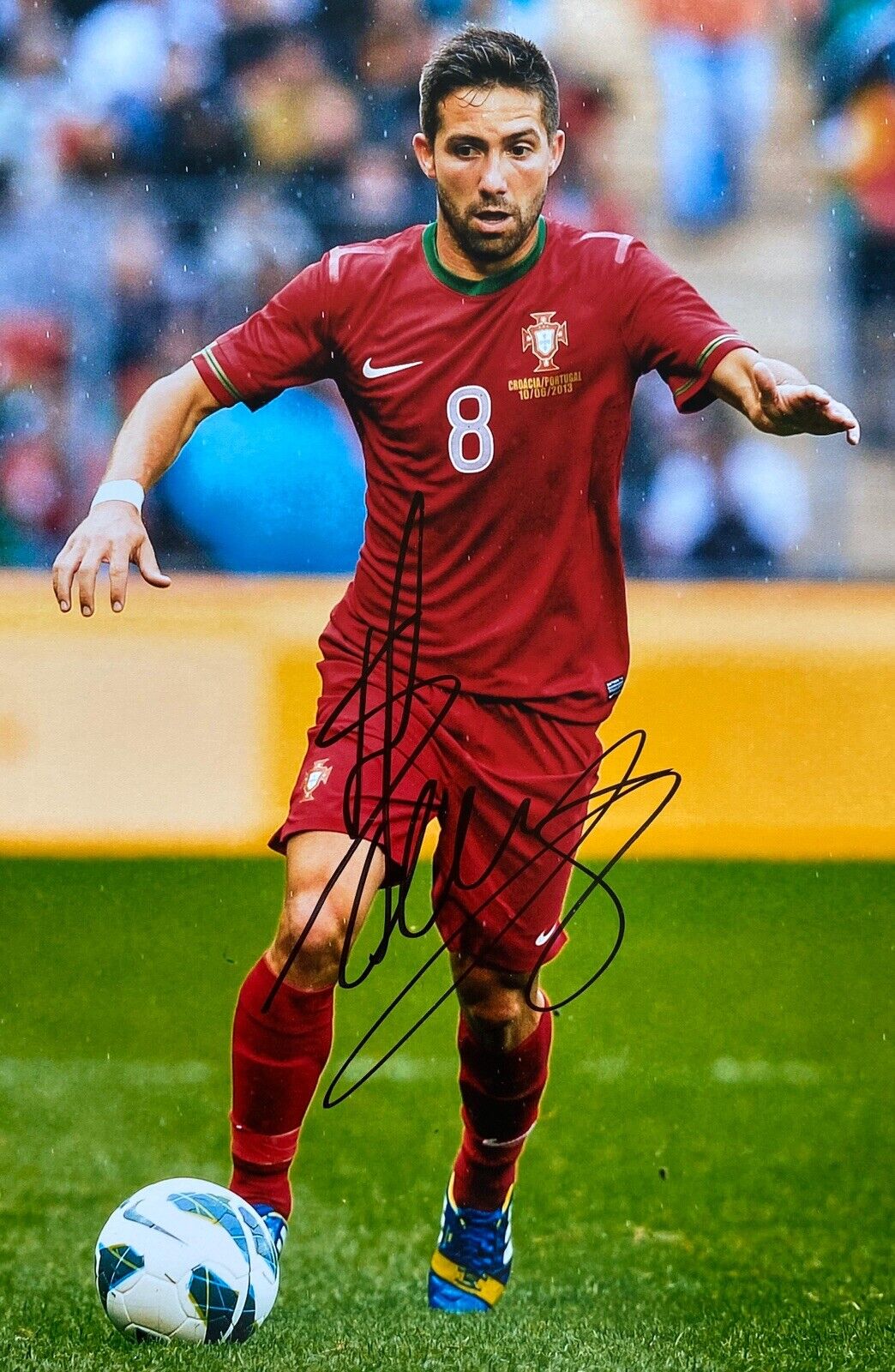 Joao Moutinho Hand Signed 12x8 Portugal Photo Poster painting, Wolves, Exact Proof