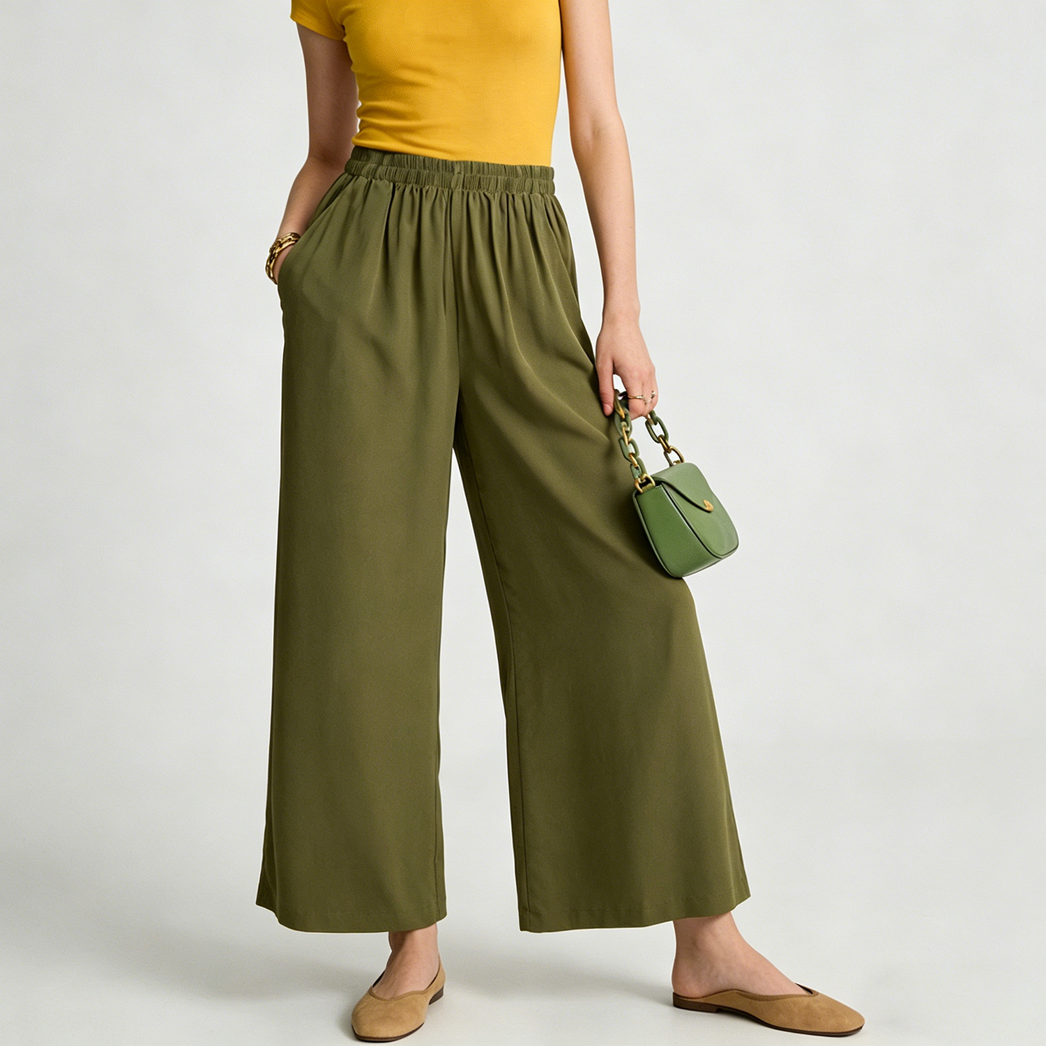 Silk Pants Solid Color Versatile REAL SILK LIFE