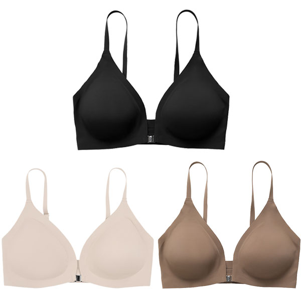 (3 vnt = 39€) Priekinis mygtukas šilko liemenėlė be plieninio žiedo 细肩内衣 James Yang