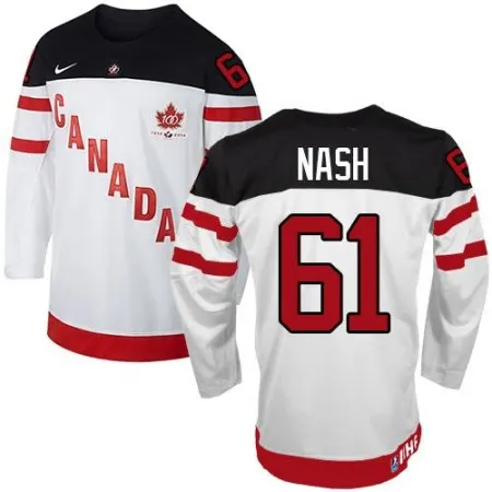Olympic CA. #61 Rick Nash White 100th Anniversary Stitched NHL Jersey AJ8Y