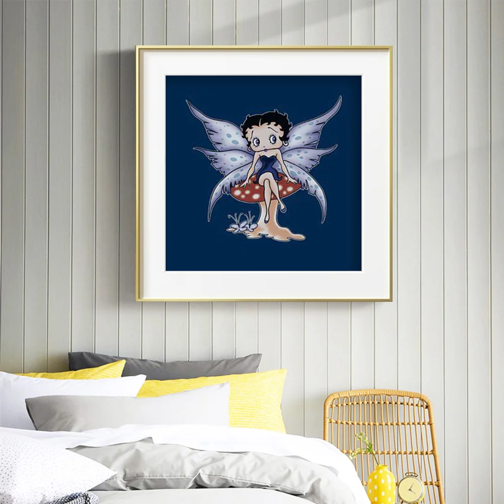 Mushroom Angel Full Drill Round Diamond Painting Mosaic Picture Bead Art