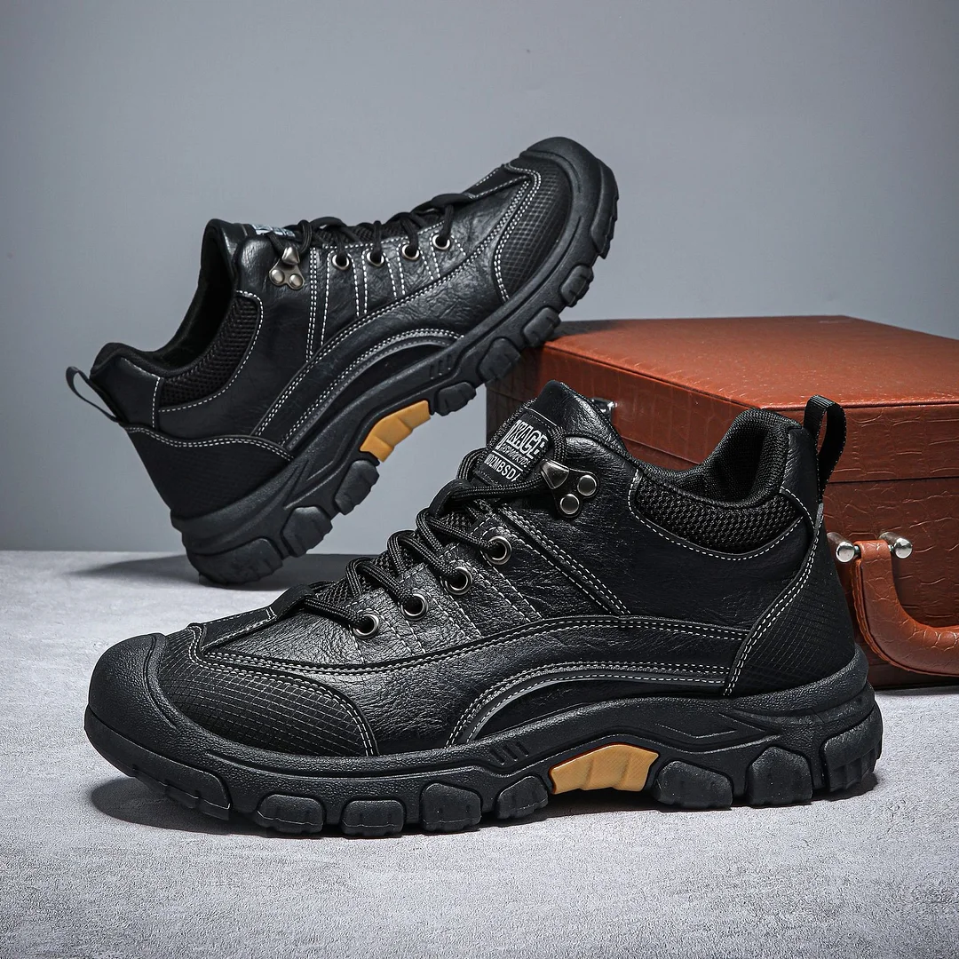 🔥Hot Sale 49% Off🔥(✍️Handmade in Italy📏) Men's Genuine Leather Comfortable Walking Shoes Lightweight Waterproof Hiking Shoes