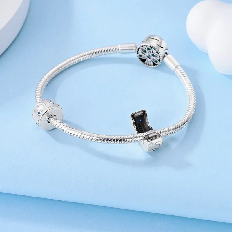 1 Piece 12*11.9mm 925 Sterling Silver Zircon Devil’s Eye Bird Pendant Beads Jewelry Accessories