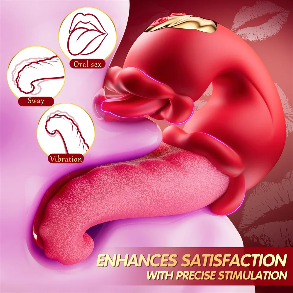 3 in 1 Multifunctional Vibrator with Swinging Tongue for Ultimate Clitoral and G Spot Pleasure