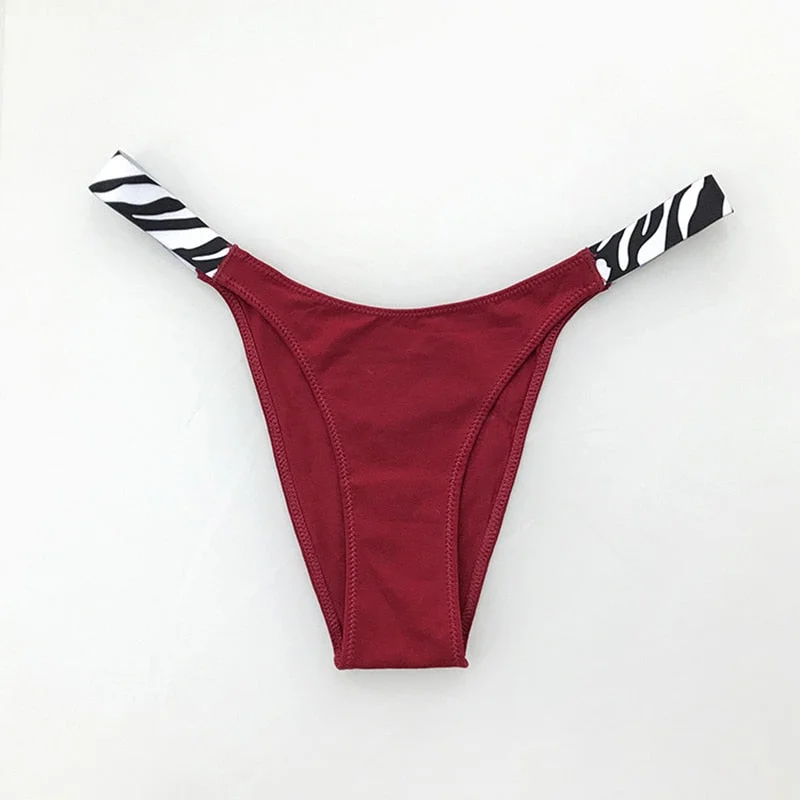 European And American New Panties Sexy Solid Color Panties Fashion Comfort Zebra G-String Low Waist Seamless Underpants Lingerie