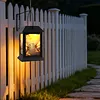 2 Pack Solar Lanterns Outdoor Waterproof Vintage Long Lasting Hangings Lamp 14x4inch Garden Yard Patio Deck Lighting for Outdoor Decor
