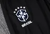 Joyfball 2025/2026 Brazil Half-Pull Training Suit Black Football Shirt 1:1 Thai Quality