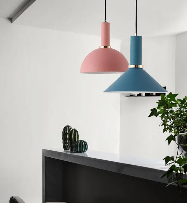 Nordic Macarons pendant lights Modern bedroom bedside dining room Pendant lamp Bar/cafe individual creative lighting fixtures