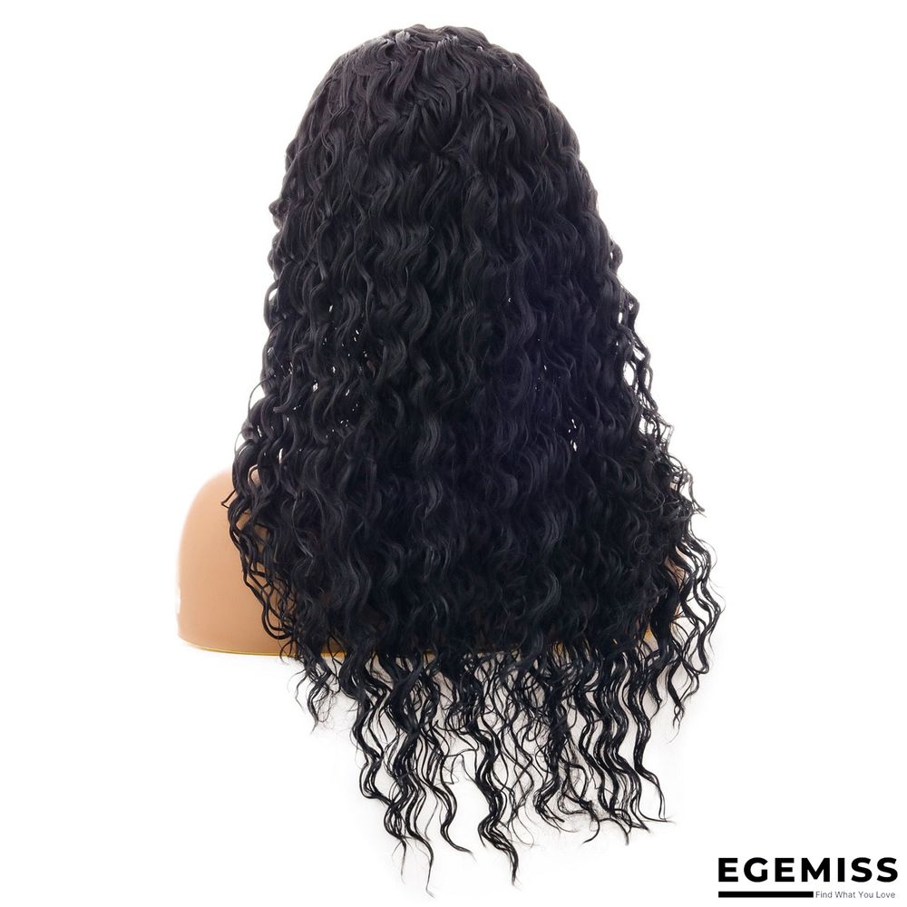 Hot European and American Fashion Wigs Small Curls Black Fluffy Wigs Long Curls | EGEMISS