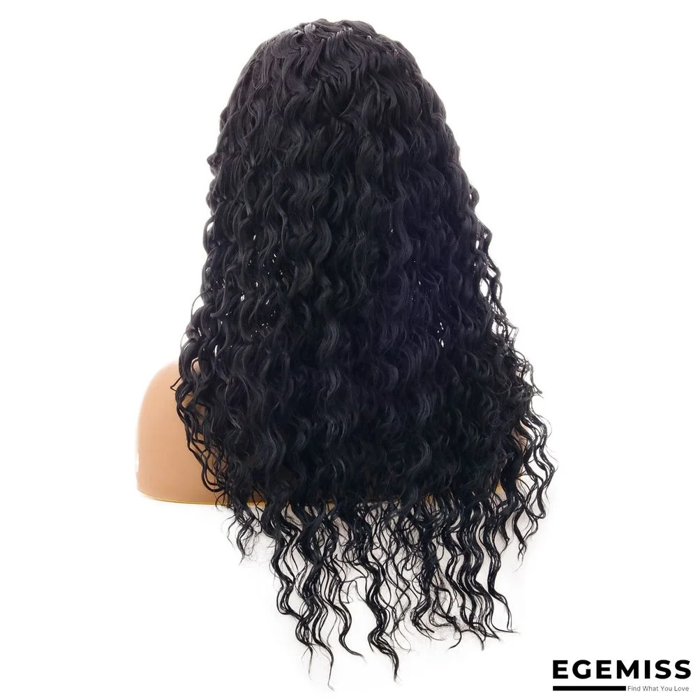 Hot European and American Fashion Wigs Small Curls Black Fluffy Wigs Long Curls | EGEMISS