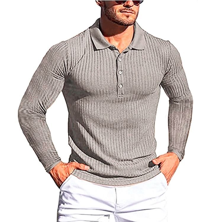 🔥The Last Day Promotion 50% Off  🔥Men\'s Muscle V Neck Polo Slim Fit Shirts