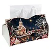 Peinture en PU pour la bo&icirc;te de mouchoirs DIY de No&euml;l en perles et diamants 25x15,5cm