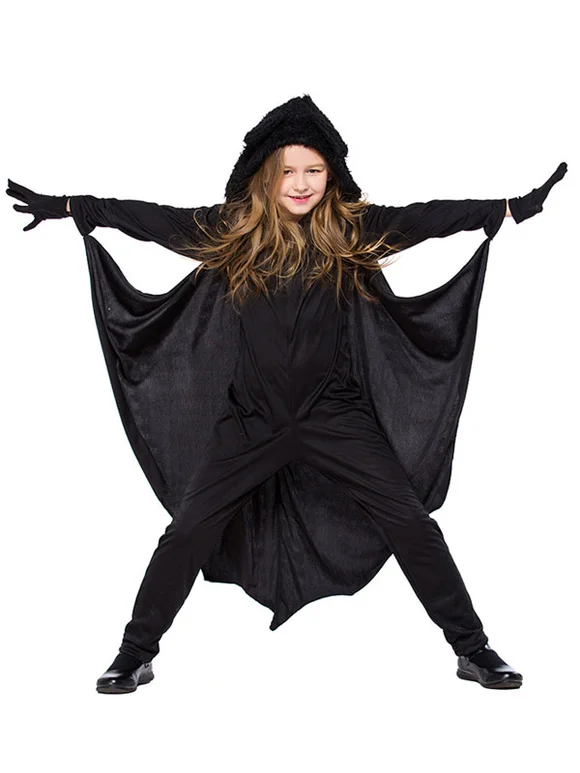 Kids Carnival Costumes  Bat Jumpsuit With Gloves Holiday outfits Novameme