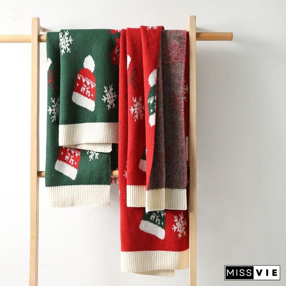 Elk Deer Horn Jacquard Scarf