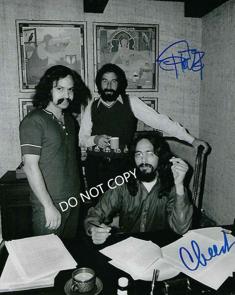CHEECH AND CHONG Up in Smoke Movie 8 x10 20x25 cm Autographed Hand Signed Photo Poster painting