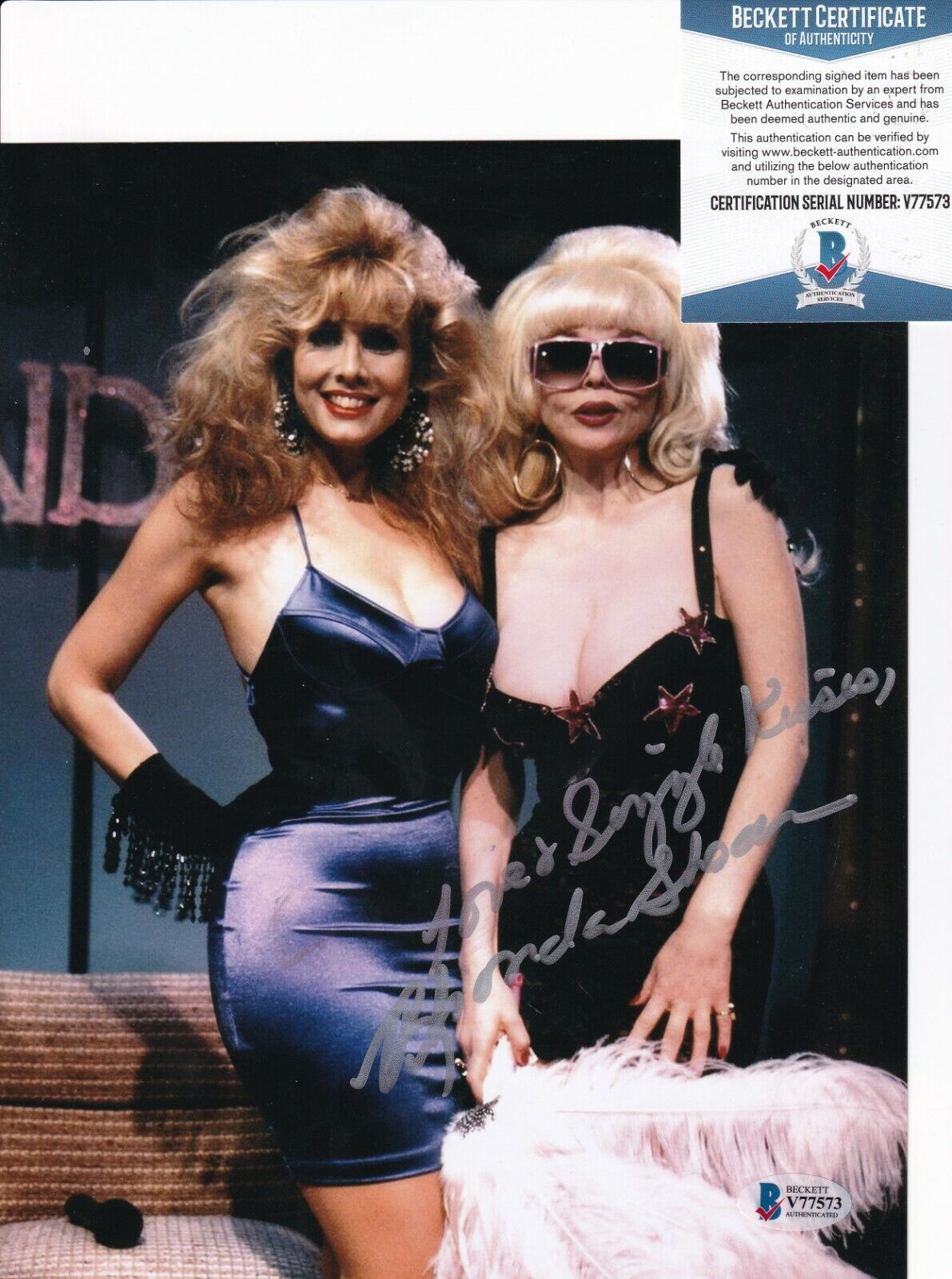 RHONDA SHEAR signed (UP ALL NIGHT) Comedian 8X10 Photo Poster painting BECKETT BAS V77573