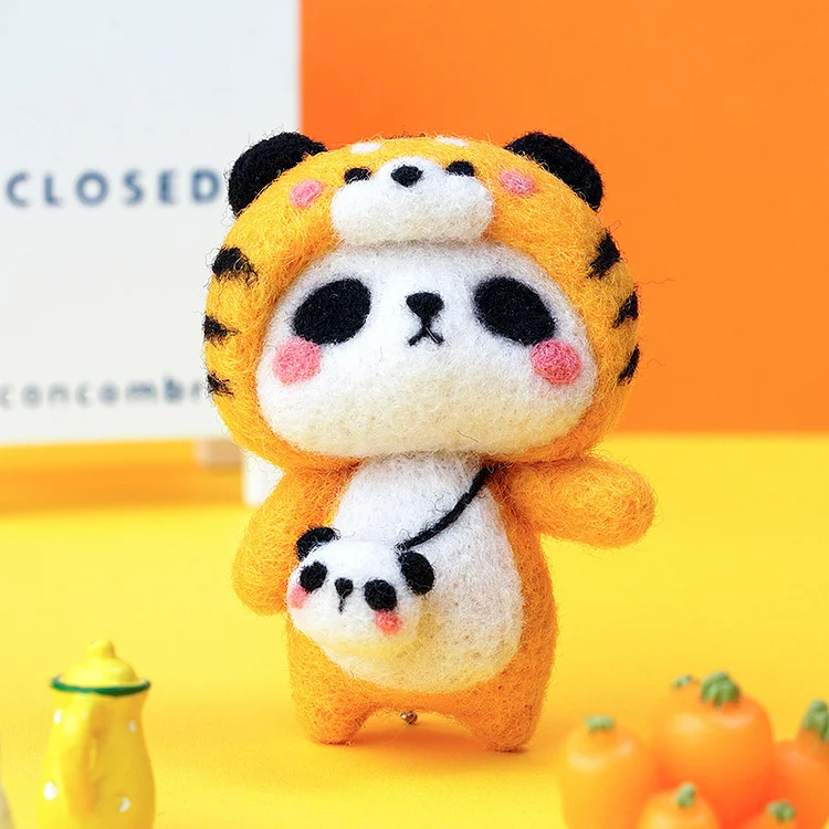 FeltingJoy - Panda Needle Felting Kit - Tiger