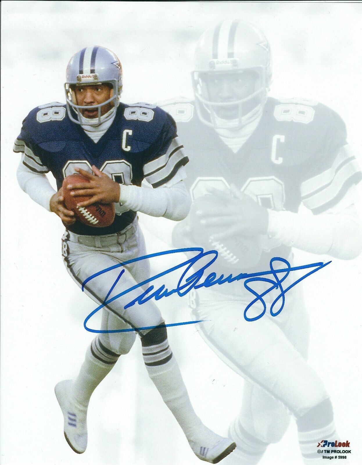 Autographed DREW PEARSON Dallas Cowboys 8x10 Photo Poster painting w/COA