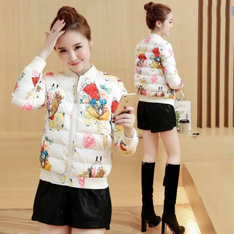 NEEDBO Womens Coat Jackets ultra Light Coat Women Winter Oversize Coat Fashion Print Winter jacket Coat Winter Jacket Parka