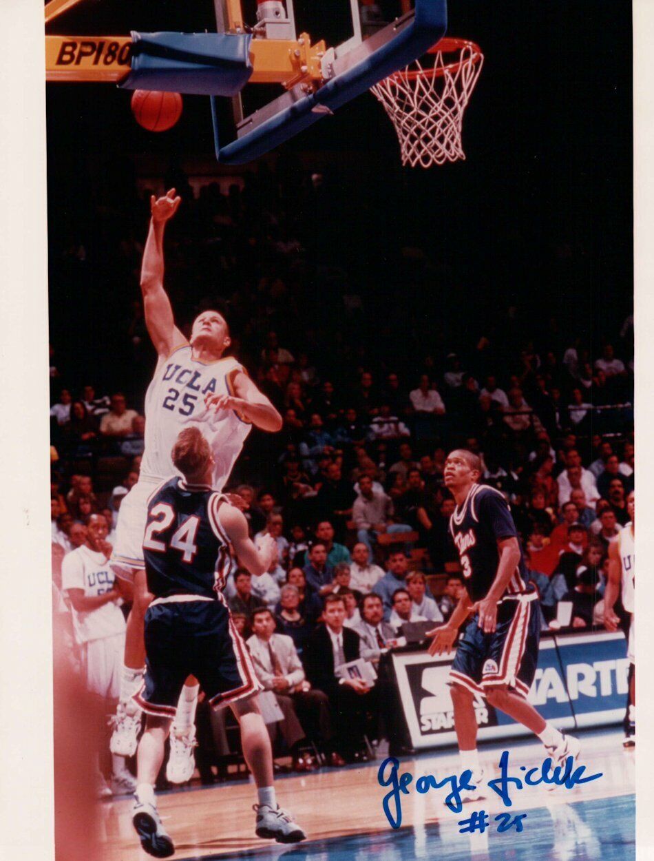 George Zidek Signed Autographed 8X10 Photo Poster painting UCLA Bruins #25 Hook Shot w/COA