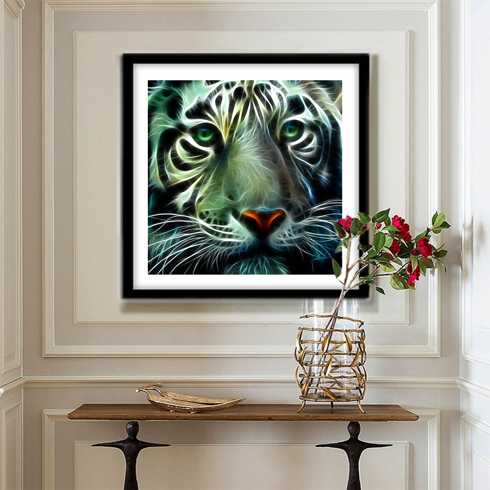 

30*30CM - Round Drill Diamond Painting - Novelty Tiger, 501 Original