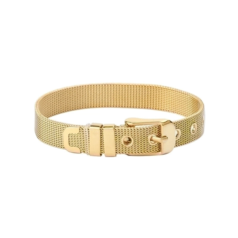 Retro Gold-plated Mesh Strap Titanium Steel Bracelet