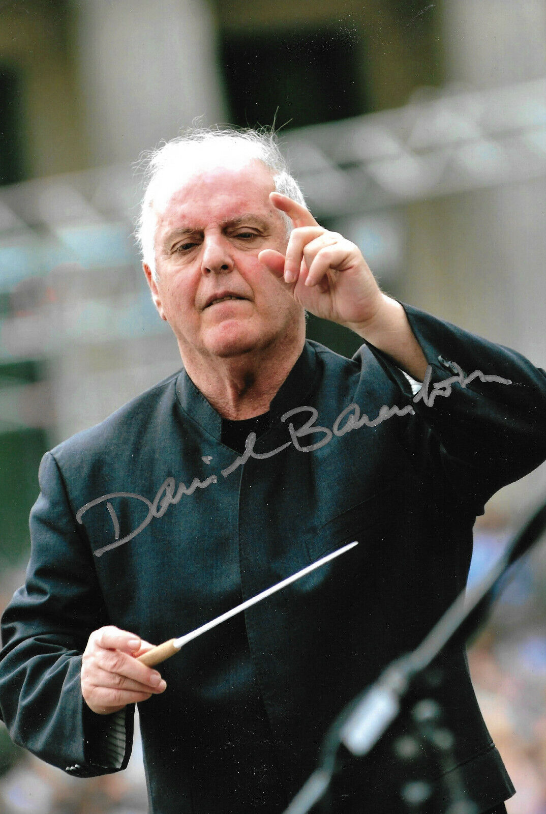 Daniel Barenboim Conductor signed 8x12 inch Photo Poster painting autograph