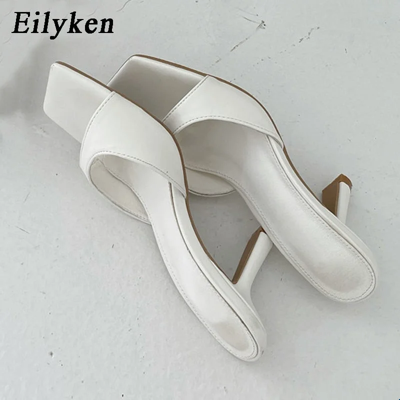 Eilyken 2022 Women Sandal Shoes Fashion Brand Ankle Strap Rome Sandal Thin Low Heel Slippers Ladies Elegant Slides Shoes