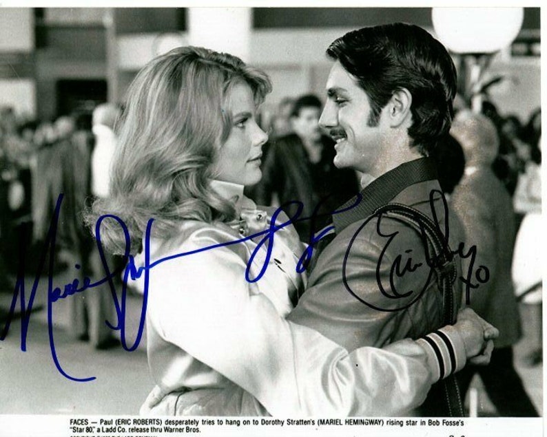 Mariel hemingway & eric roberts signed autographed star 80 Photo Poster painting