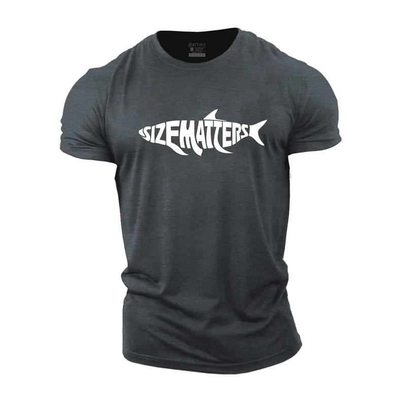 Cotton Sizematters Pattern T-shirts tacday
