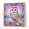 (Pre-Framed)Purple Owl-Special Shape Diamond Painting Kit(25x25cm)