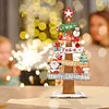 Wooden Special Shaped Christmas Sign Desktop Diamond Art Kits for Home Office