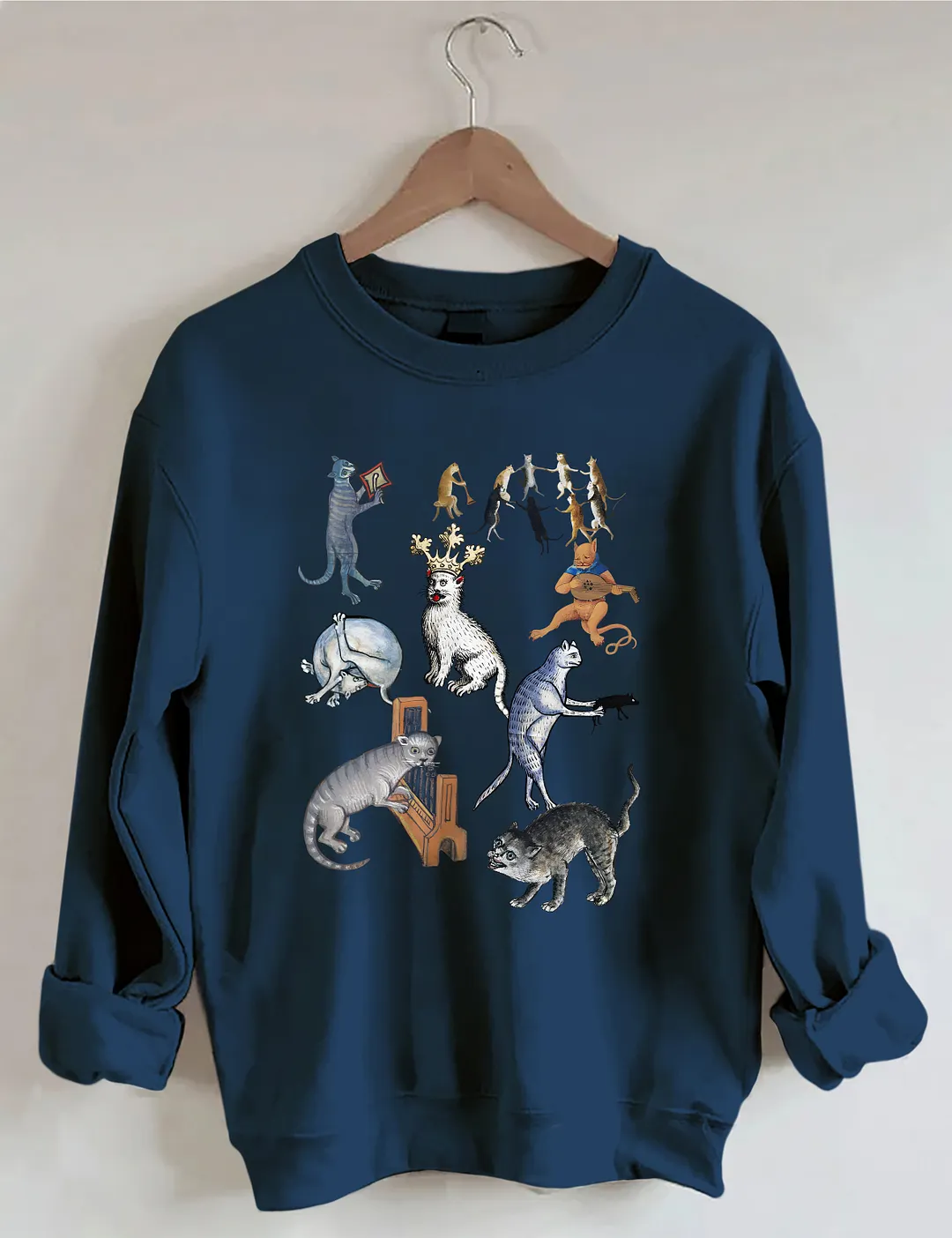 Weird Medieval Cat Party Sweatshirt