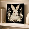 DIY Pearl Painting Rabbit for Home Wall Decor with Frame(30x30cm)