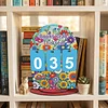 DIY Wooden Annual Reading Count Ornament  Year's Reading Tracker Desk Kit Track up to 999 Books, Comes with a Base