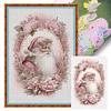 (Stamped/Counted) Pink Santa - 14CT Cross Stitch 45*65cm/17.72*25.59in(Big Size)