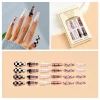 Long Ballet Plaid Wearing Nails 24pcs 
