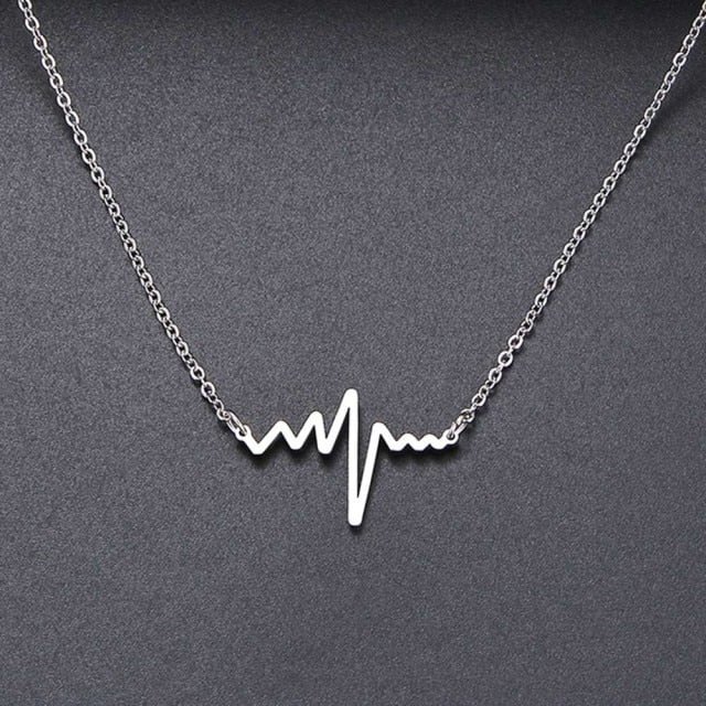 YOY-Heartbeat Necklace Women Love Heart Necklaces & Pendants