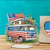 (US Only)Acrylic 2D Flat Print DIY Independence Day RV Diamond Art Tabletop Decorations