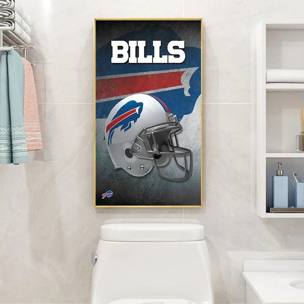 Diamond Painting - Full Round Drill - Buffalo Bills(35*50cm)