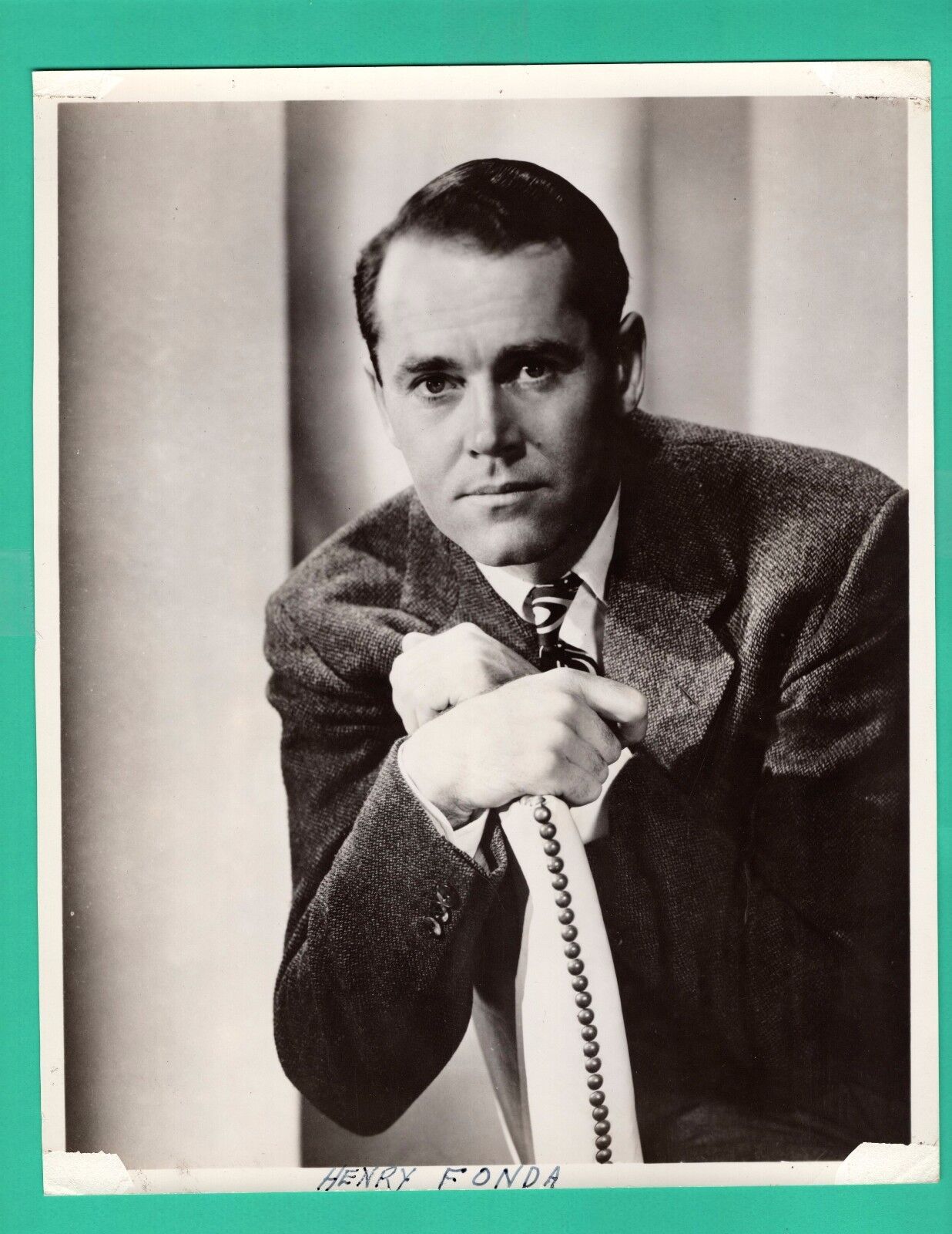 HENRY FONDA Movie Star 1940's Promo Vintage Photo Poster painting 8x10