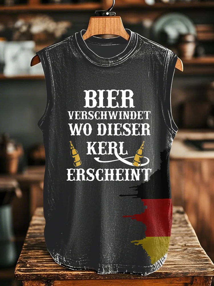 Herren Bier versch windet wo dieser kerl erscheint Bedruckte Weste