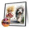 Diamond Painting -DIY Round Drill Girl(40x40cm)
