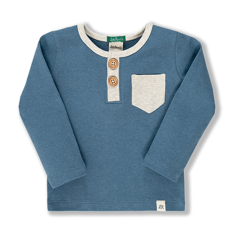 Bluefin Long Sleeve Button Pocket Tee