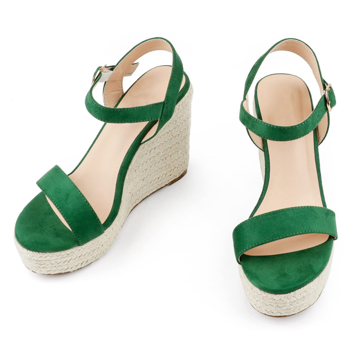 4.5" Women's Wedge Shoes Heeled Sandals High Platform Open Toe Ankle Strap Sandals Summer Beach Shoes-MERUMOTE